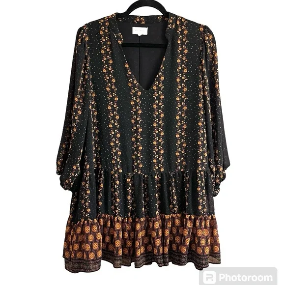 black long sleeve dress fitted Cotton Citizen Varona Long Sleeve Mini | Black